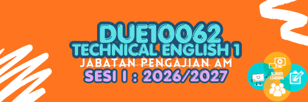 DUE10062  TECHNICAL ENGLISH 1 SESI I  :2026/2027