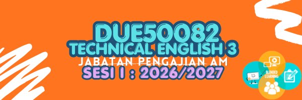 DUE50082 TECHNICAL ENGLISH 3 | SESI I : 2026/2027